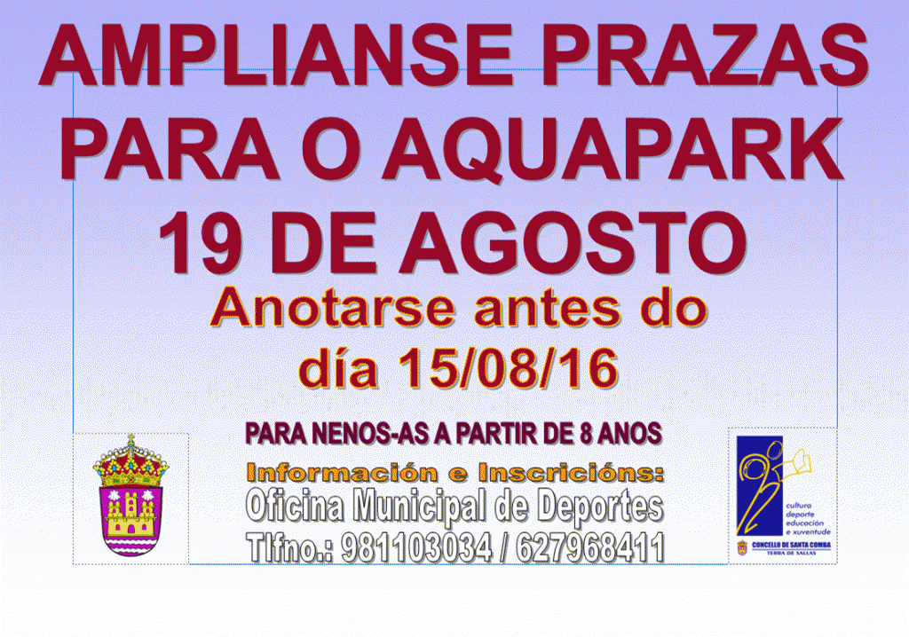 (2016 - 08 - 05) amprianse prazas para aquaparq